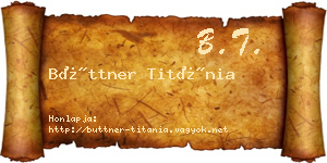 Büttner Titánia névjegykártya